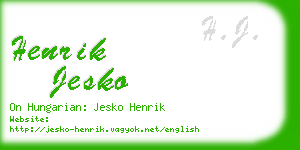 henrik jesko business card